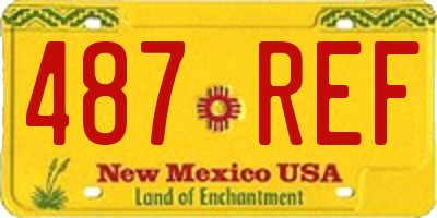 NM license plate 487REF