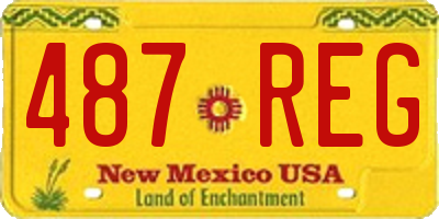 NM license plate 487REG