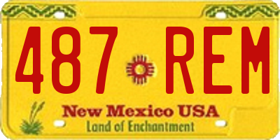 NM license plate 487REM