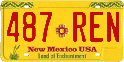 NM license plate 487REN