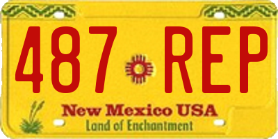 NM license plate 487REP