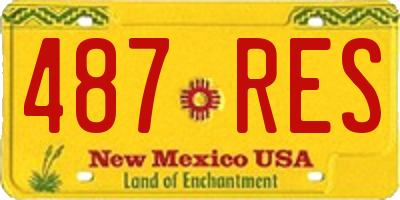 NM license plate 487RES