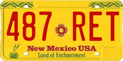 NM license plate 487RET