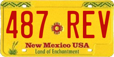 NM license plate 487REV