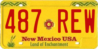 NM license plate 487REW