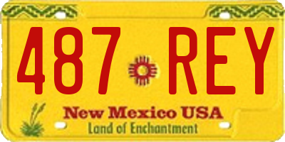 NM license plate 487REY