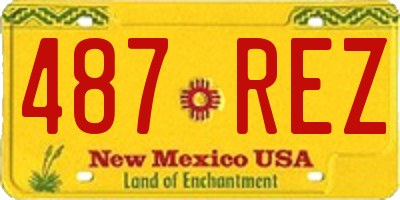 NM license plate 487REZ