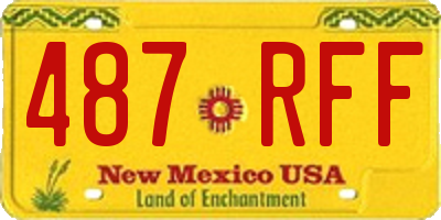 NM license plate 487RFF