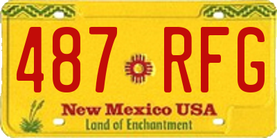 NM license plate 487RFG