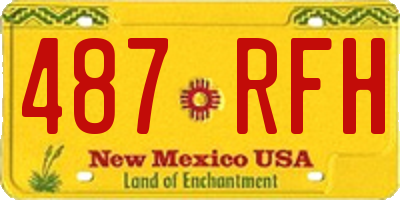 NM license plate 487RFH