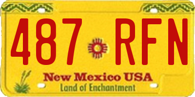 NM license plate 487RFN