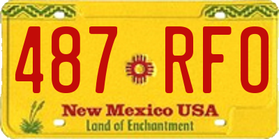 NM license plate 487RFO