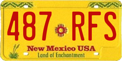 NM license plate 487RFS