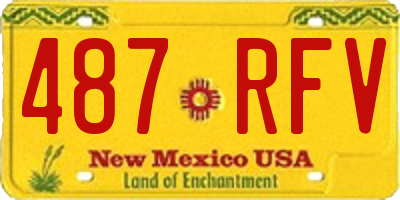 NM license plate 487RFV