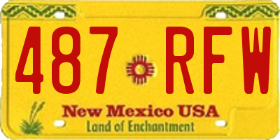 NM license plate 487RFW