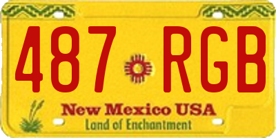 NM license plate 487RGB