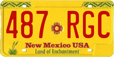 NM license plate 487RGC