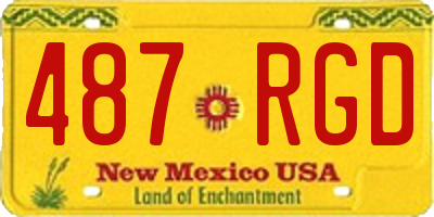NM license plate 487RGD