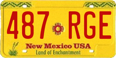 NM license plate 487RGE