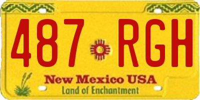 NM license plate 487RGH