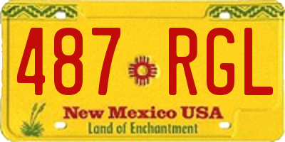 NM license plate 487RGL