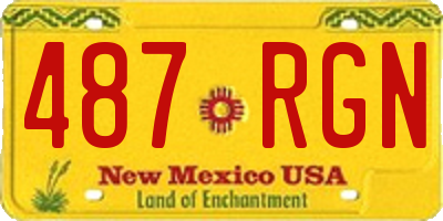 NM license plate 487RGN