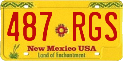 NM license plate 487RGS