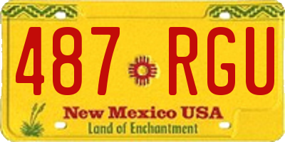 NM license plate 487RGU