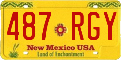 NM license plate 487RGY