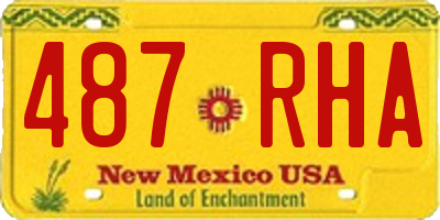 NM license plate 487RHA