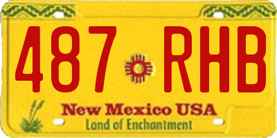 NM license plate 487RHB