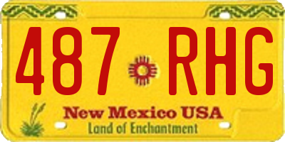 NM license plate 487RHG