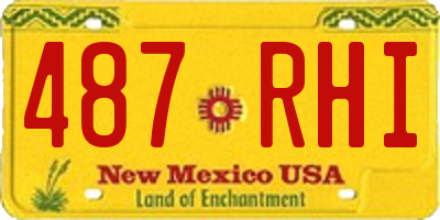 NM license plate 487RHI