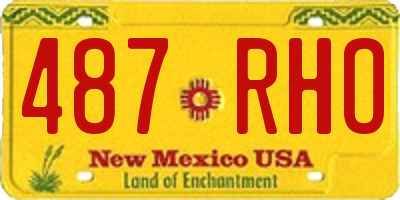 NM license plate 487RHO