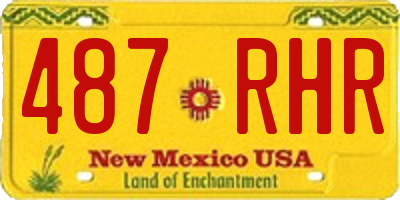 NM license plate 487RHR