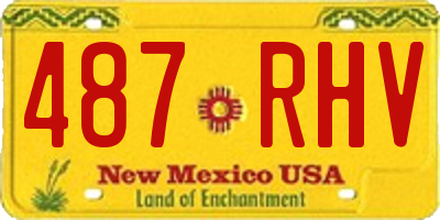 NM license plate 487RHV
