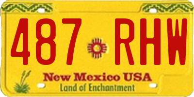 NM license plate 487RHW