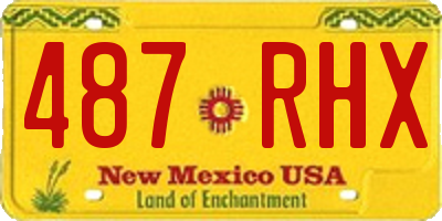 NM license plate 487RHX