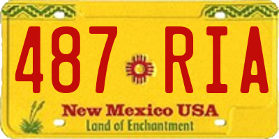 NM license plate 487RIA