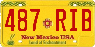 NM license plate 487RIB