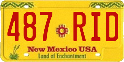 NM license plate 487RID