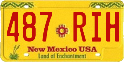 NM license plate 487RIH