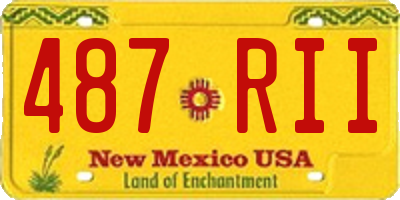NM license plate 487RII