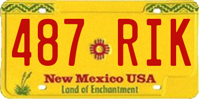 NM license plate 487RIK