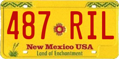 NM license plate 487RIL