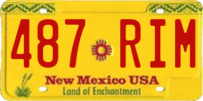 NM license plate 487RIM