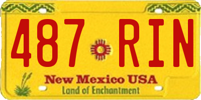 NM license plate 487RIN