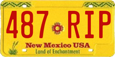NM license plate 487RIP
