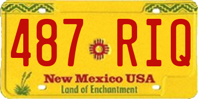 NM license plate 487RIQ