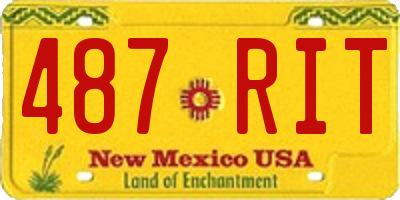 NM license plate 487RIT